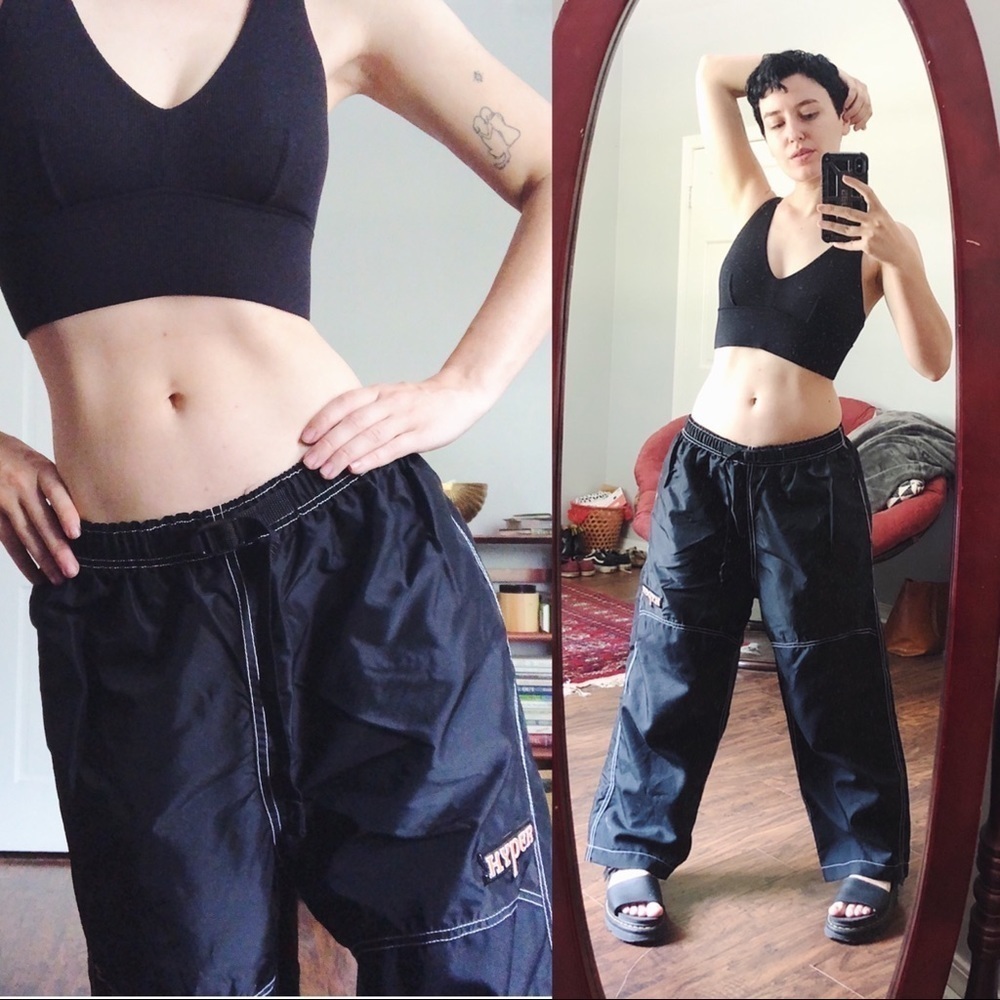 vintage • HYPER baggy Y2K pants wide leg low rise mens skater hockey model